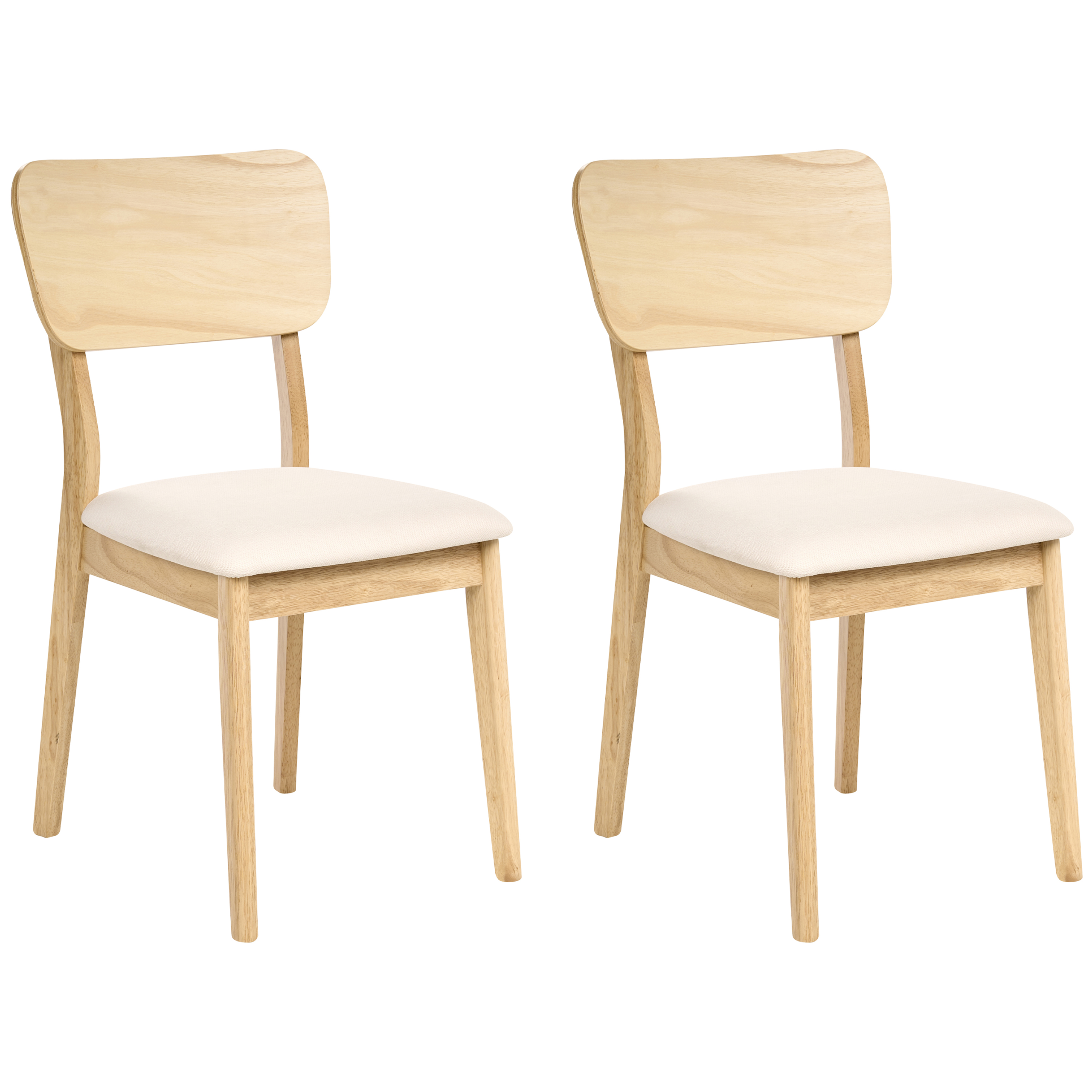 Ruokatuolisetti 2 kpl MINIER Puu Vaaleanruskea/beige