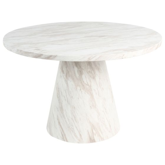 Ruokapöytä MERE Valkoinen marmorikuvio 120 cm 120 cm