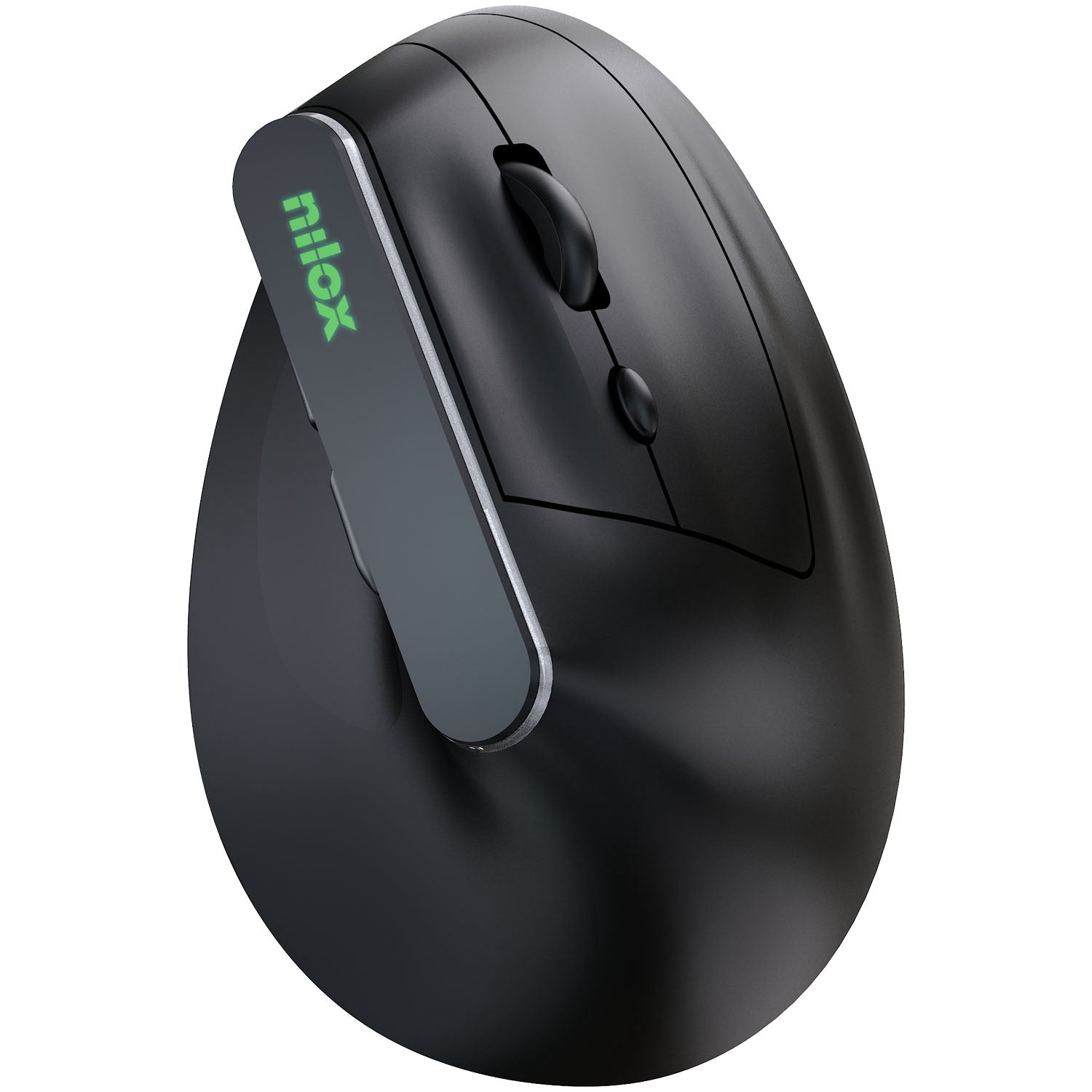 Langaton ergonominen pystysuuntainen hiiri, 1600 DPI, Bluetooth ja RF