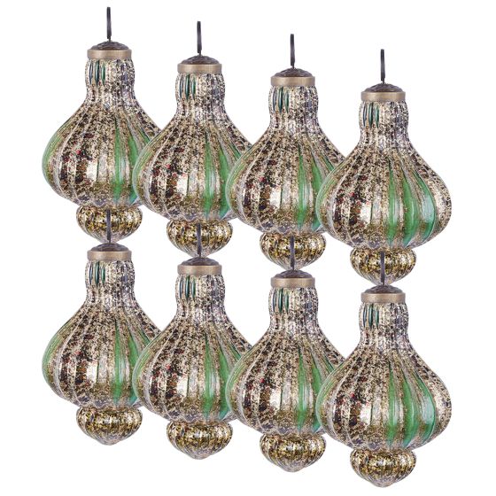 Kuusenkoristesetti 8 kpl BRILLANT lasi Vihreä