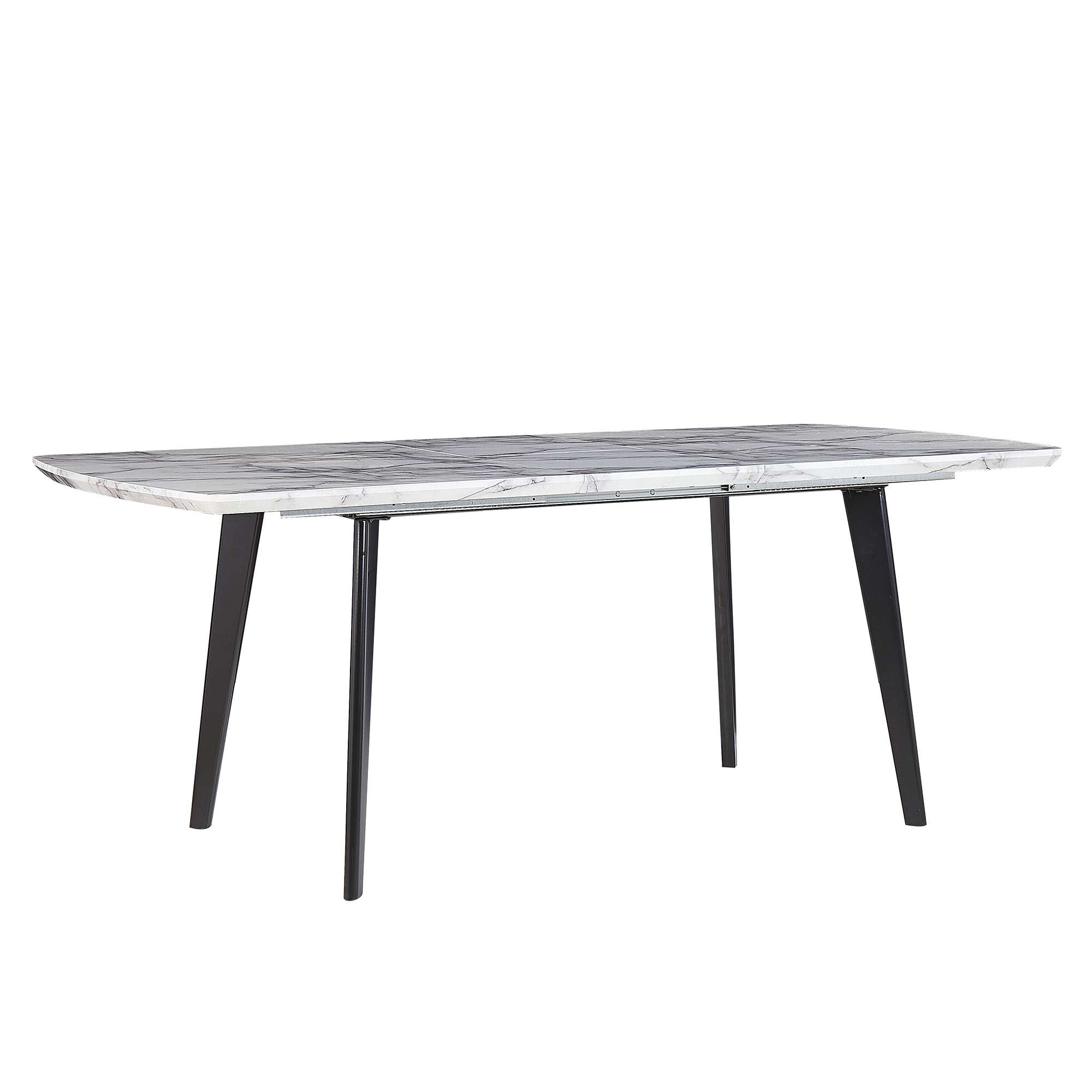 Jatkettava ruokapöytä MOSBY Harmaa marmorikuvio 160/200 cm 90 cm