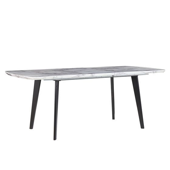 Jatkettava ruokapöytä MOSBY Harmaa marmorikuvio 160/200 cm 90 cm
