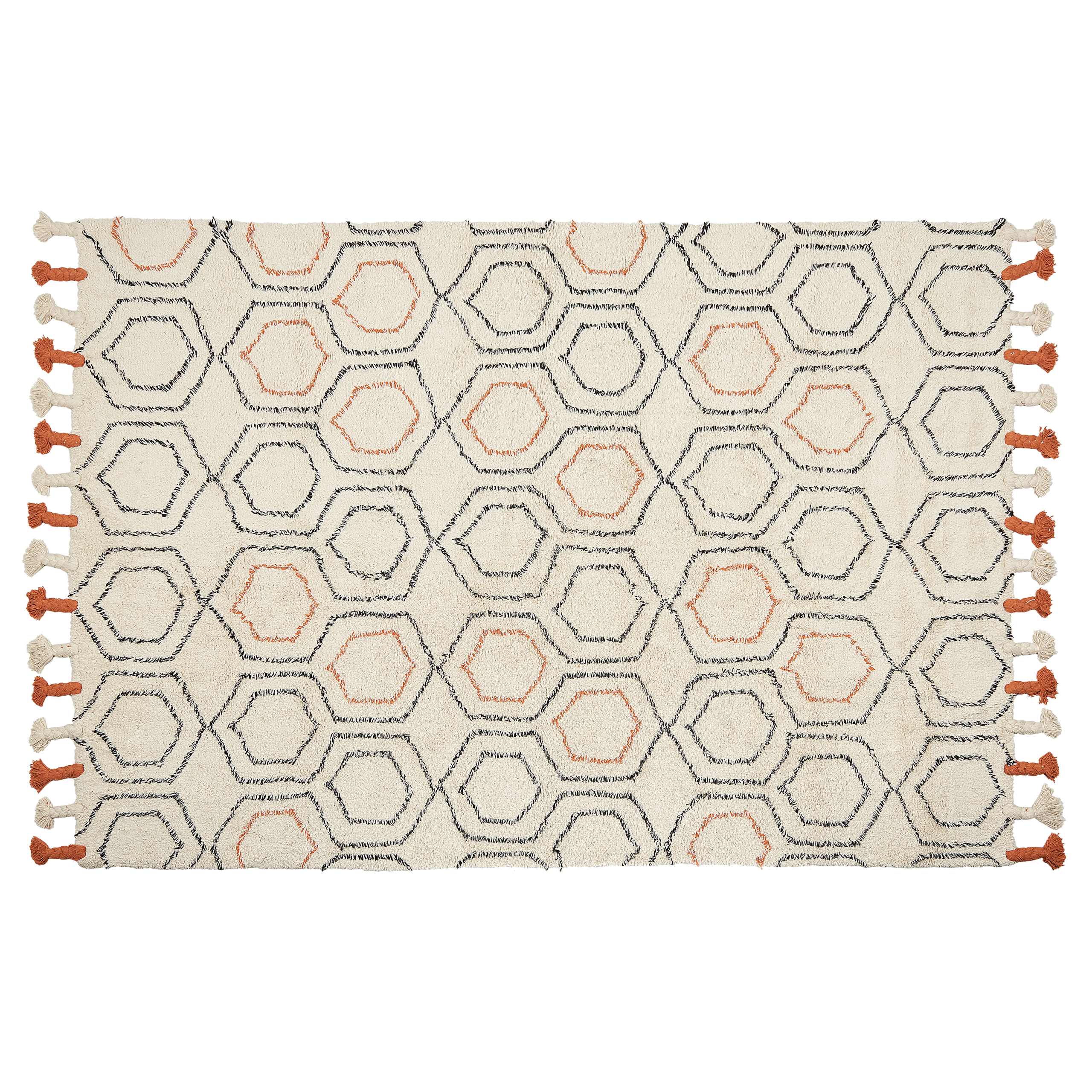 Matto HAJIPUR Beige 140 x 200 cm Puuvilla