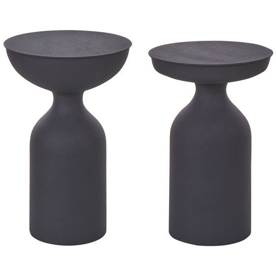 Sivupöytäsetti 2 kpl COTA/TENJO metalli Musta