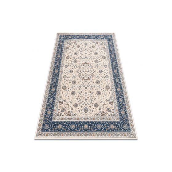 Matto NAIN Ornamentti, kehyskuviolla, 7179/51613 beige / sininen