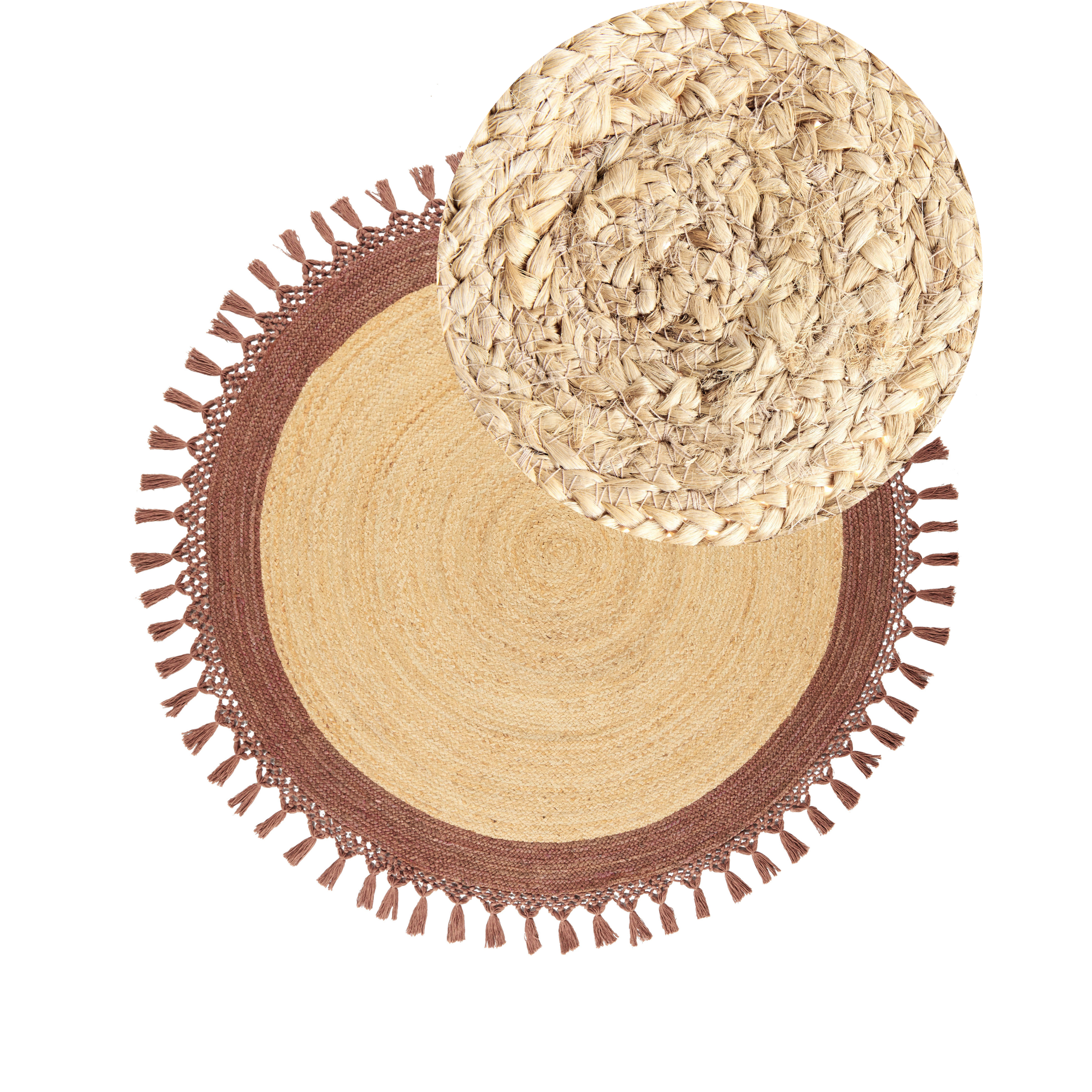 Matto MARTS Ruskea ø 140 cm juutti