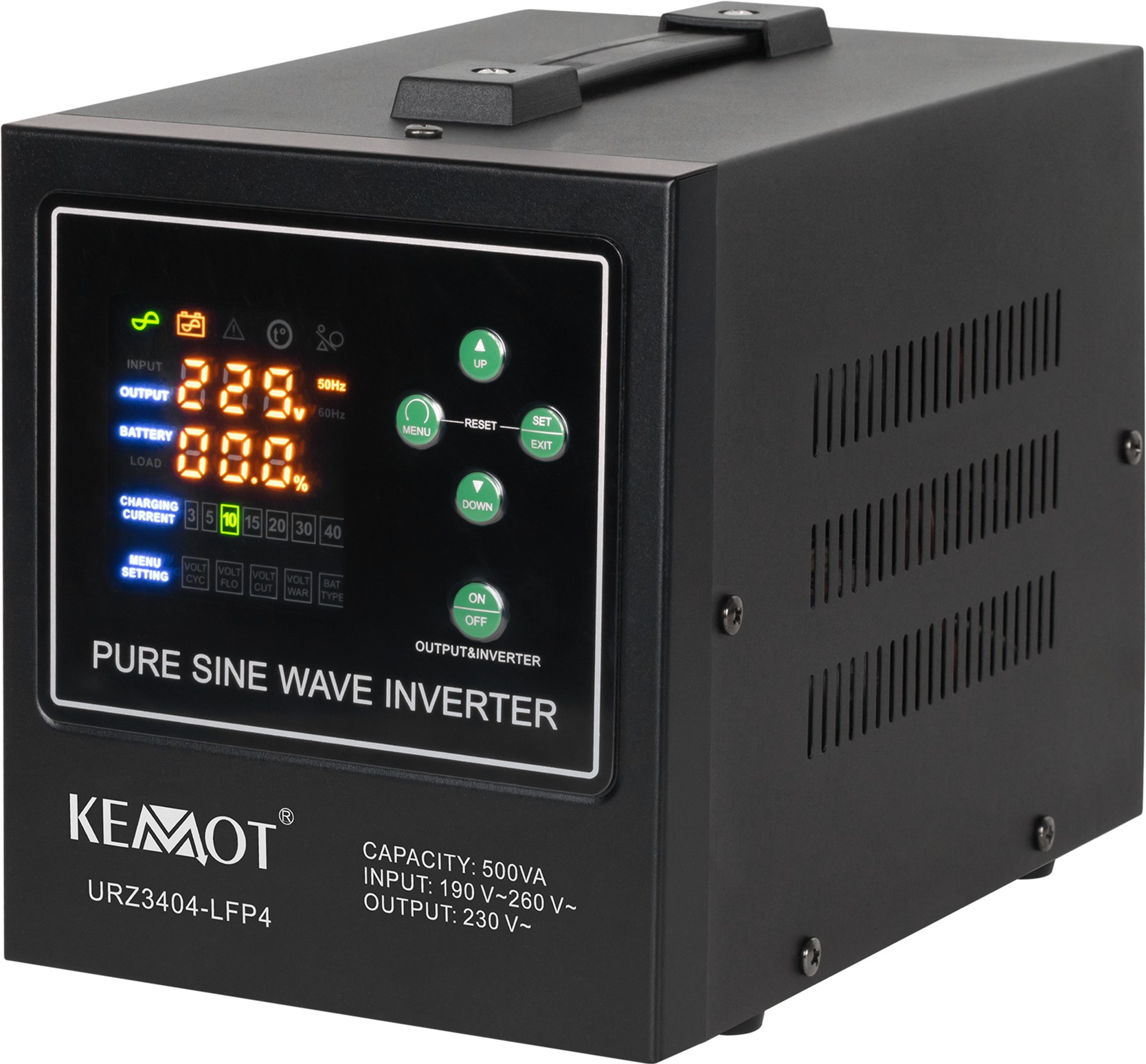 UPS-laite Kemot PROsinus-500-LFP4 300W/500VA musta (URZ3404-LFP4)
