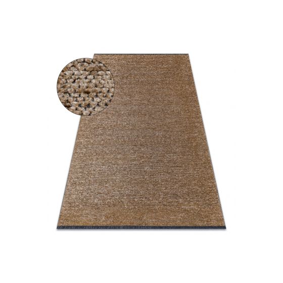 Matto FLORENCE 24021 Yksivärinen, glamouri, litteä kudottu, - tumma beige 155x220 cm