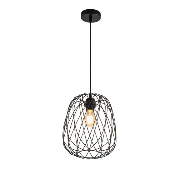 NETTLIFE riippuvalaisin, ruokapöytäVintage - riippuvalaisin - E27, riippuvalaisin Kattovalaisin, musta, metalli, pyöreä, riippuvalaisin