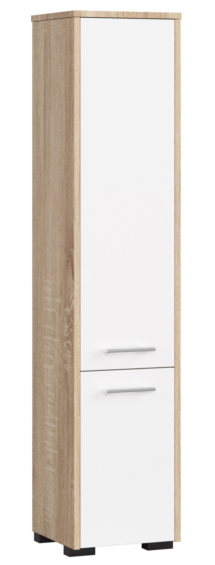 Akord Kylpyhuoneen Kolonni 2 Ovet Sonoma-tammi/Valkoinen 30x30x140