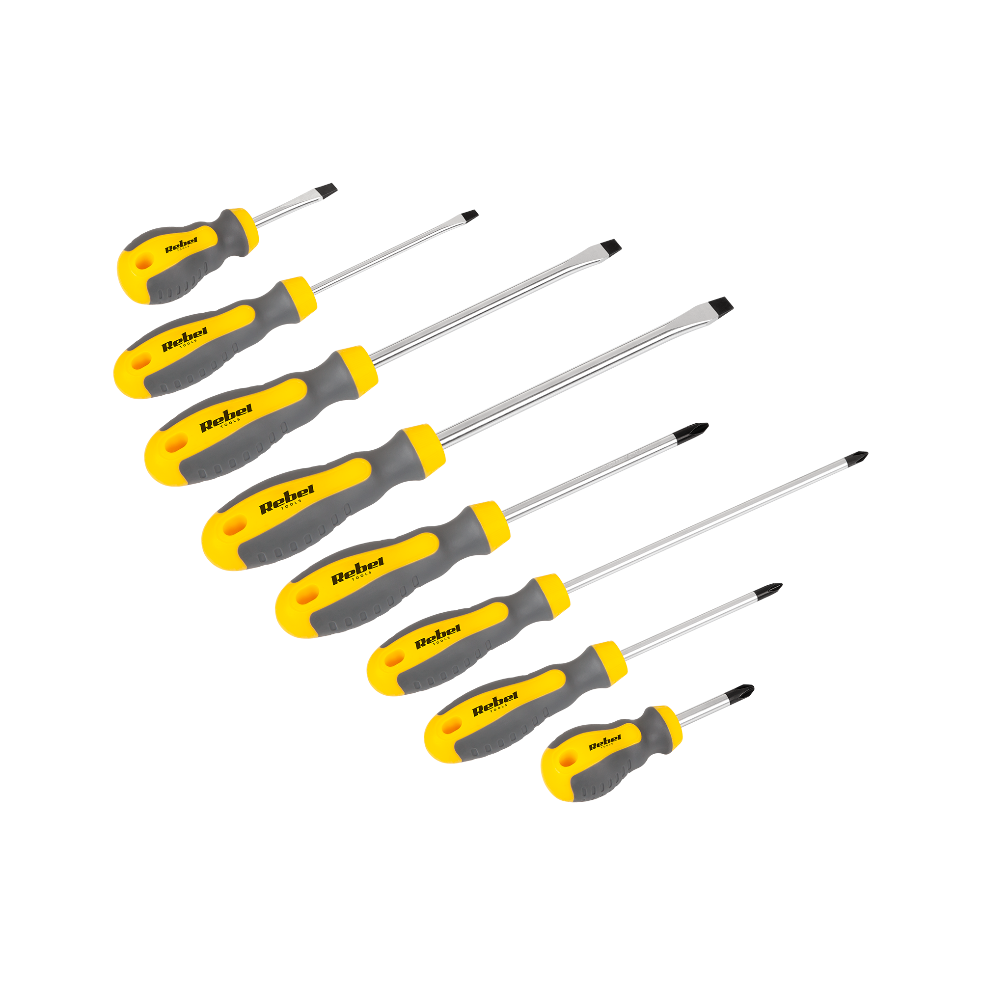 Rebel Toolsin 8-osainen ruuvimeisselisarja