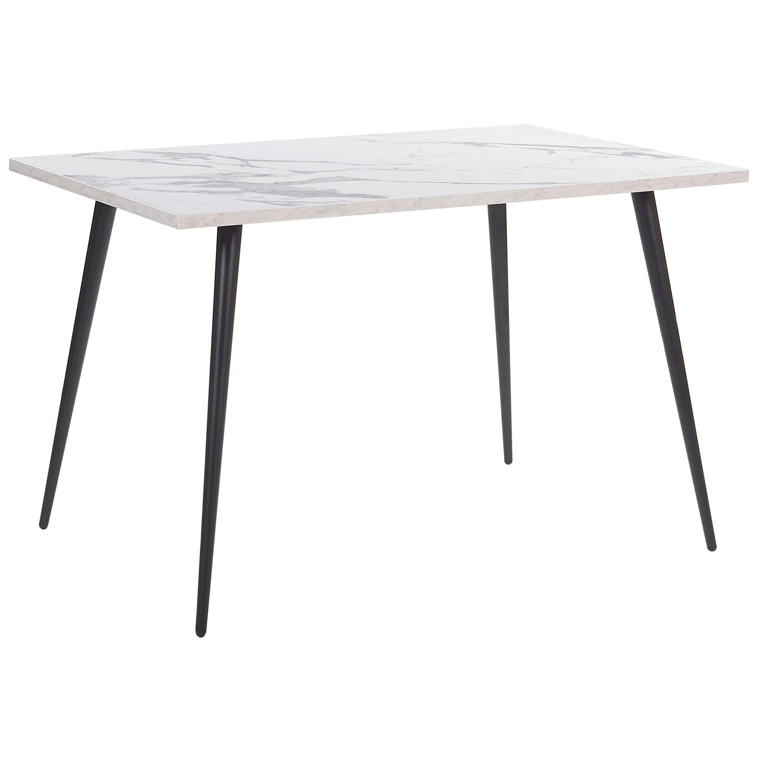Ruokapöytä SANTIAGO Valkoinen marmorikuvio 120 cm 80 cm