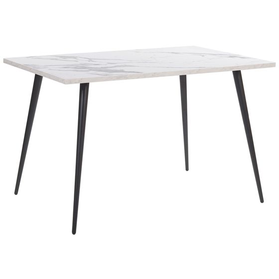 Ruokapöytä SANTIAGO Valkoinen marmorikuvio 120 cm 80 cm
