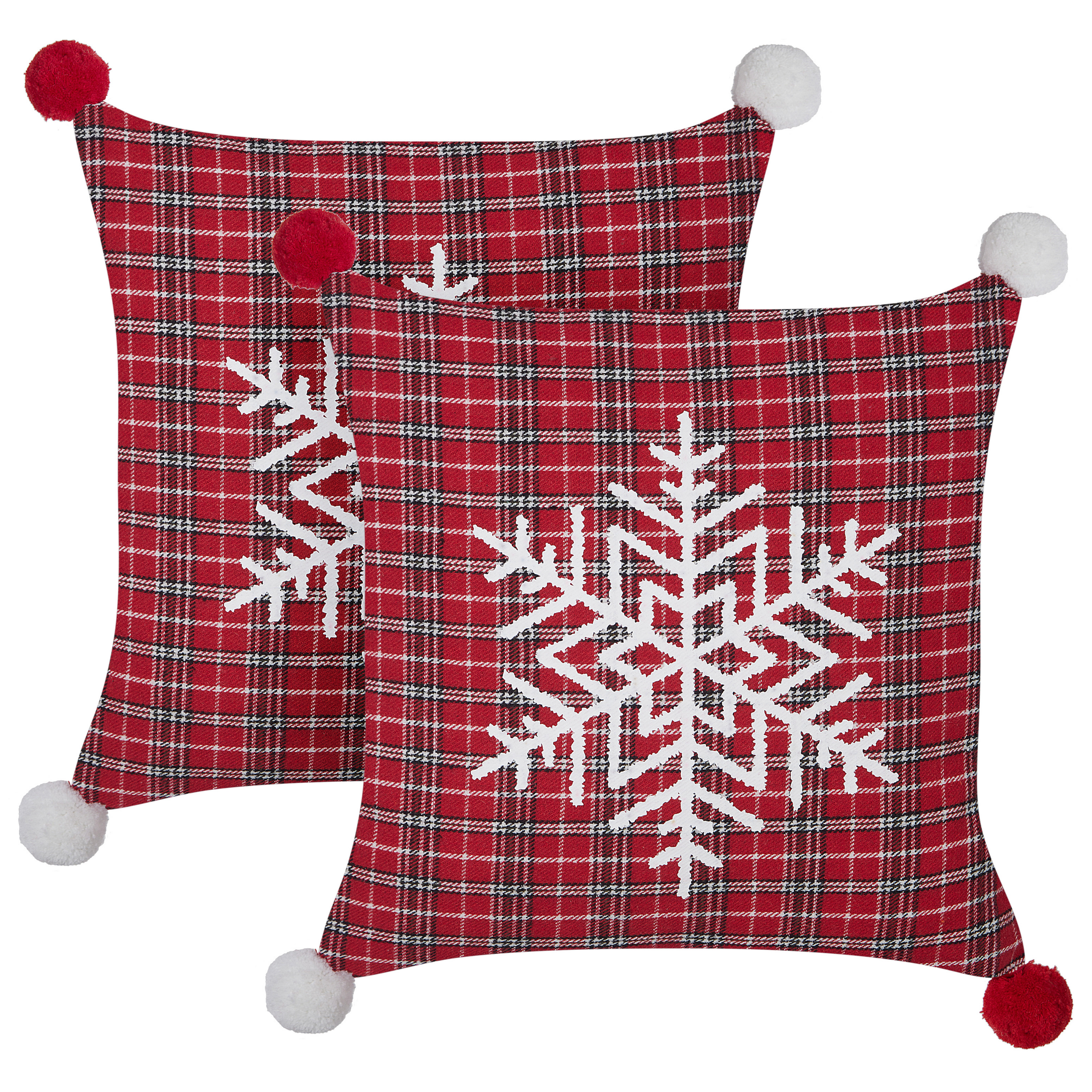 Koristetyynysetti 2 kpl LONICERA 45 x 45 cm Punainen Joulukuvio