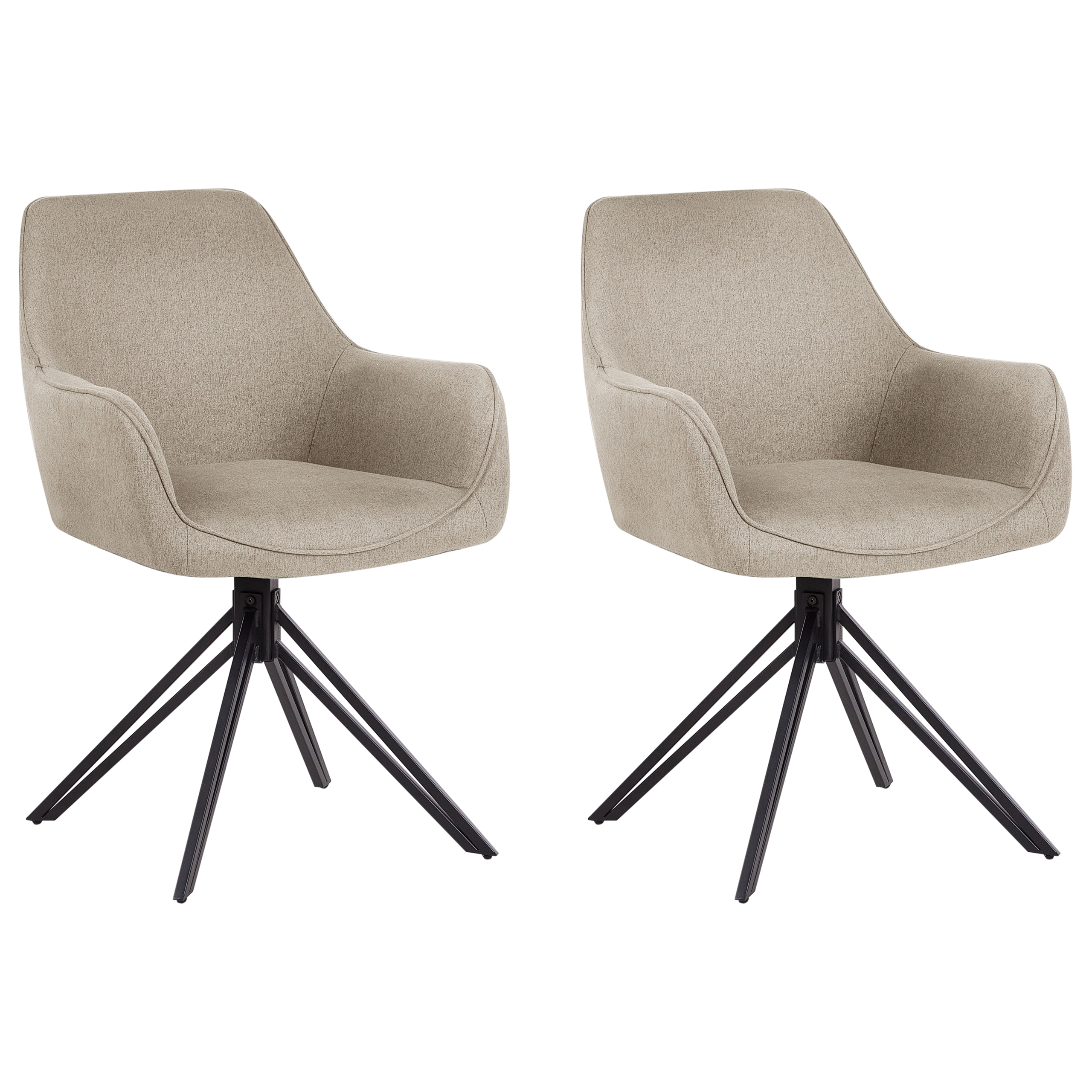 Ruokatuolisetti 2 kpl pyörivä JODAR Ruskeanharmaa