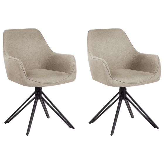 Ruokatuolisetti 2 kpl pyörivä JODAR Ruskeanharmaa