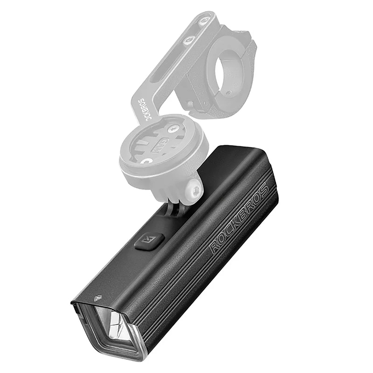 Etupyörän valo 5000mAh 1500lm IPX6 Garmin ja GoPro -kiinnike - musta