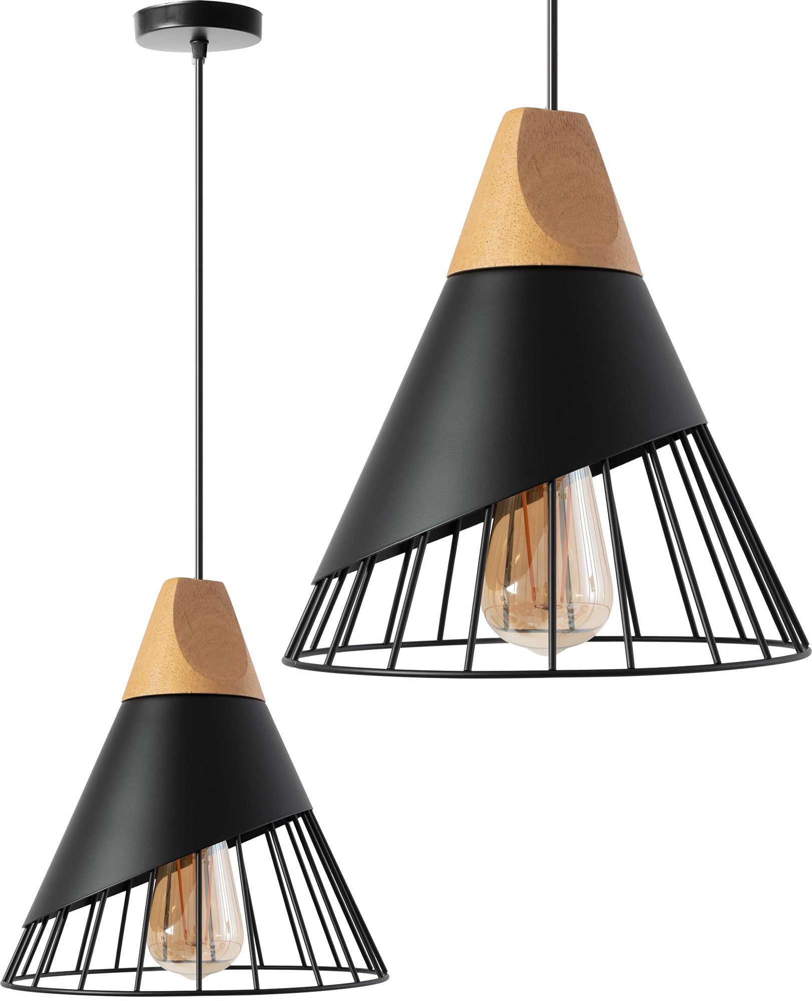 TOOLIGHT riippuva kattovalaisin APP223-1CP musta, 25, 5x25x90cm