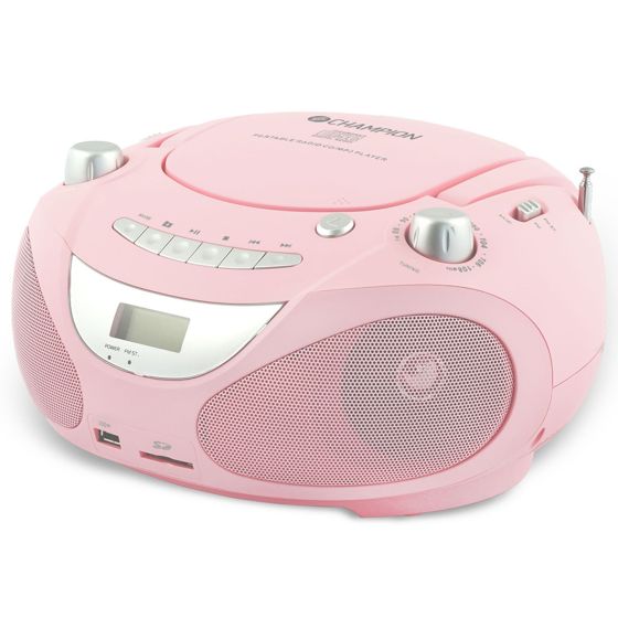 Boombox CD/Radio/MP3/USB Pink
