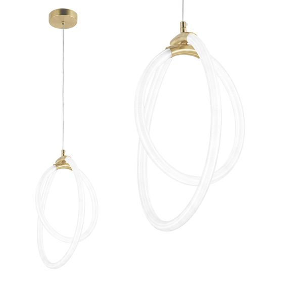 TOOLIGHT riippuva kattovalaisin LED G019-CP kulta, 43x22x43cm