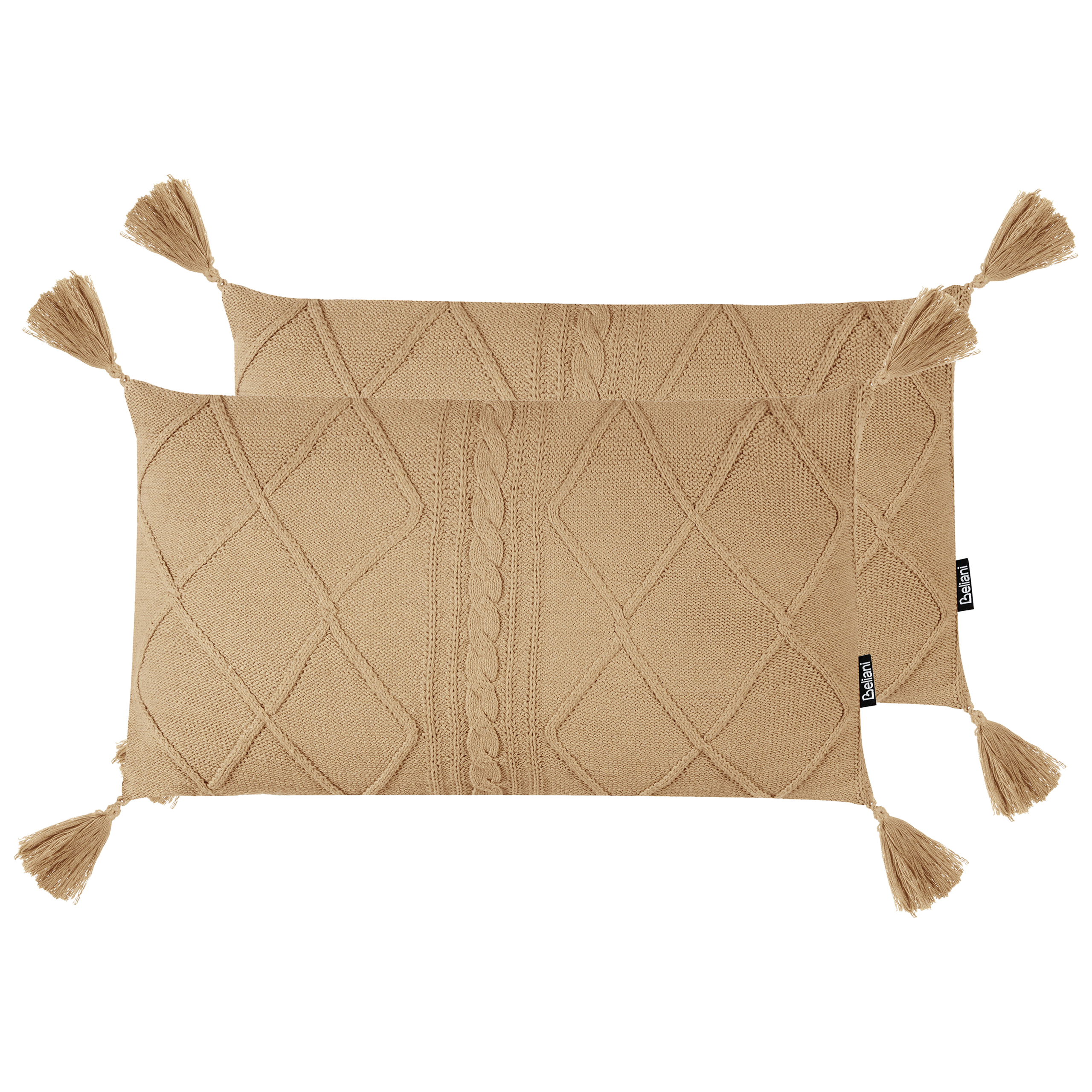 Koristetyynysetti 2 kpl CAESIA 30 x 50 cm Puuvilla Beige Hillitty