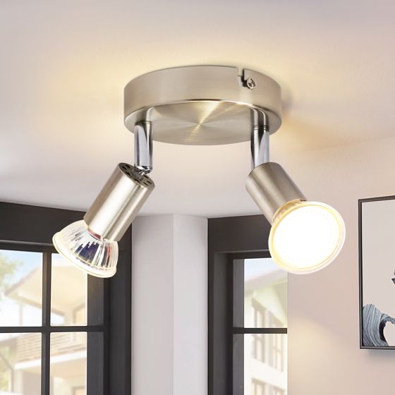 NETTLIFE LED - kattovalaisin GU10 - 2 modernia pyöreää kattokohdevalaisinta 350°ilman polttimoa