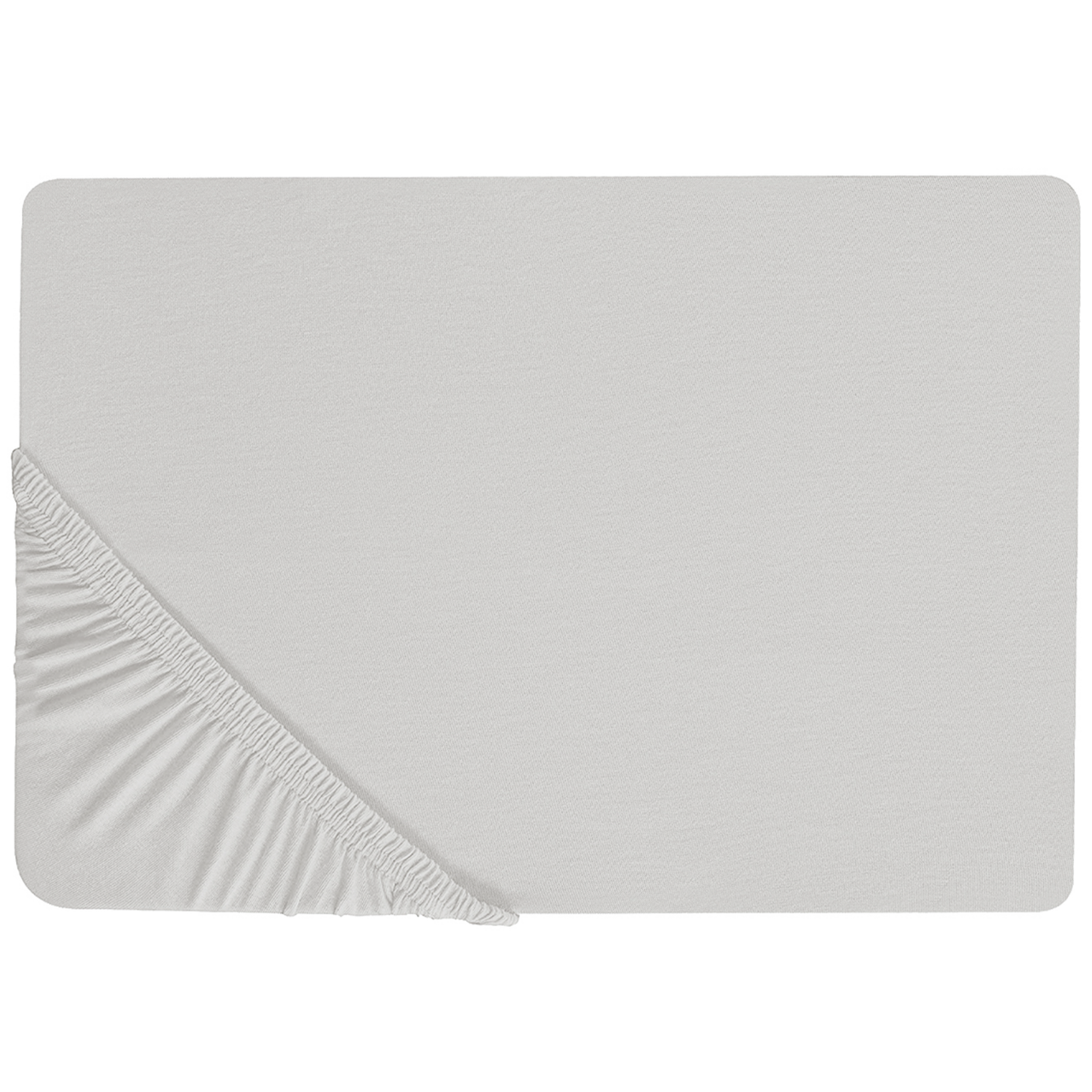 Muotoonommeltu lakana JANBU puuvilla 200 x 200 cm Vaaleanharmaa