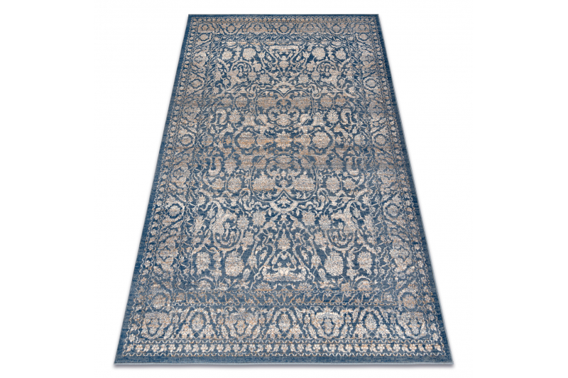 Villamatto NAIN Ornamentti, kehyskuviolla vintage 7557/51644 beige / sininen 240x340 cm