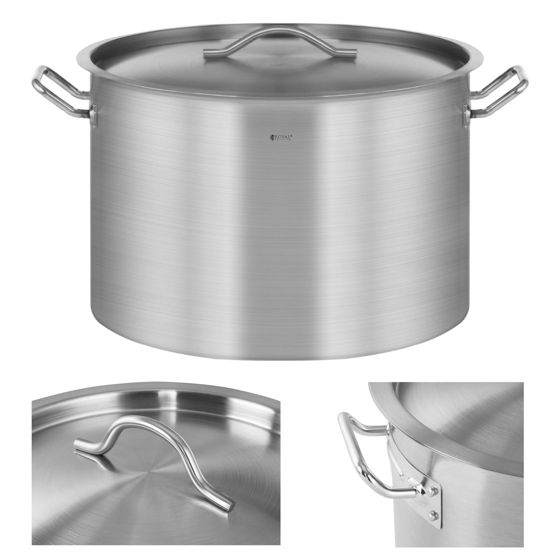 Gastronorm-kattila kannella, ruostumatonta terästä, induktioliesille, 113 l