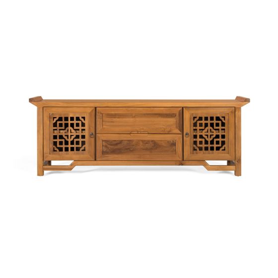 TV-taso kahdella ovella, tiikkipuu, 180 cm