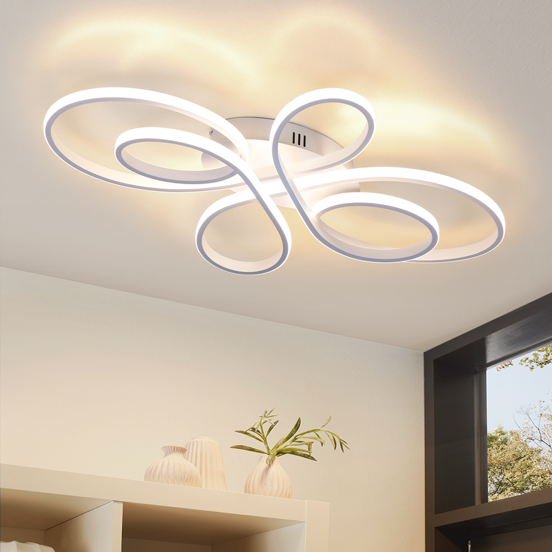 NETTLIFE LED-kattovalaisin olohuoneen kattovalaisin: 30 W 40 cm keittiön kattovalaisin, valkoinen 3000 K