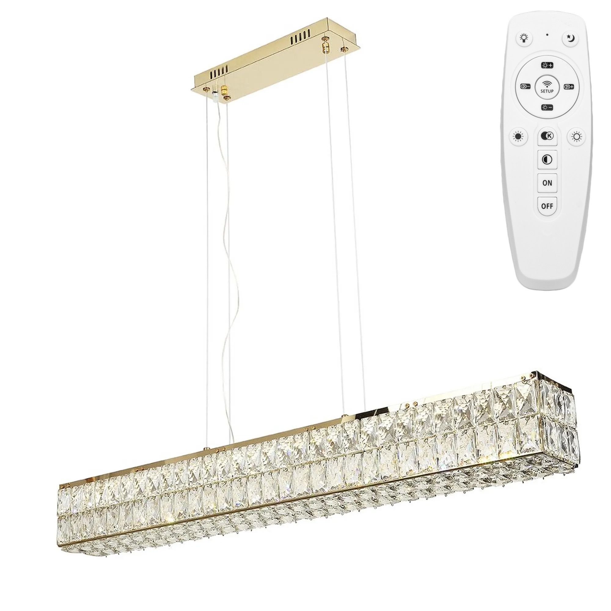 TOOLIGHT riippuva kattovalaisin LED APP1566-CP kulta, 100x12x12cm