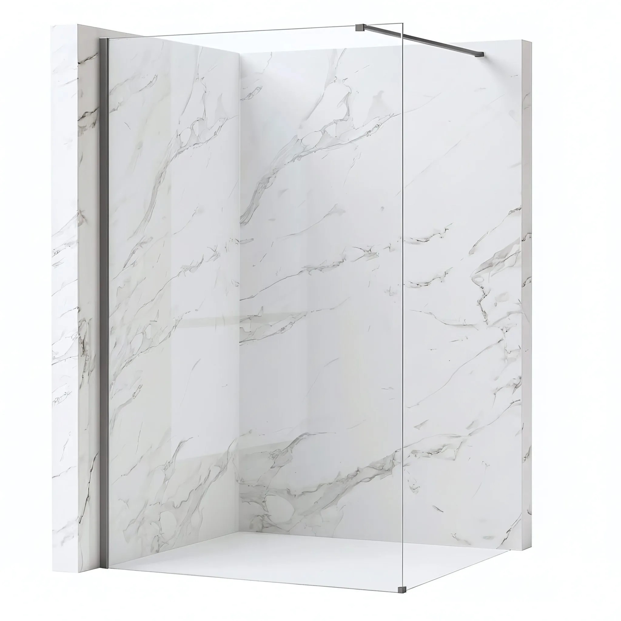 REA Suihkuseinä Flexi Transparent 100 Titaani, 100X195CM