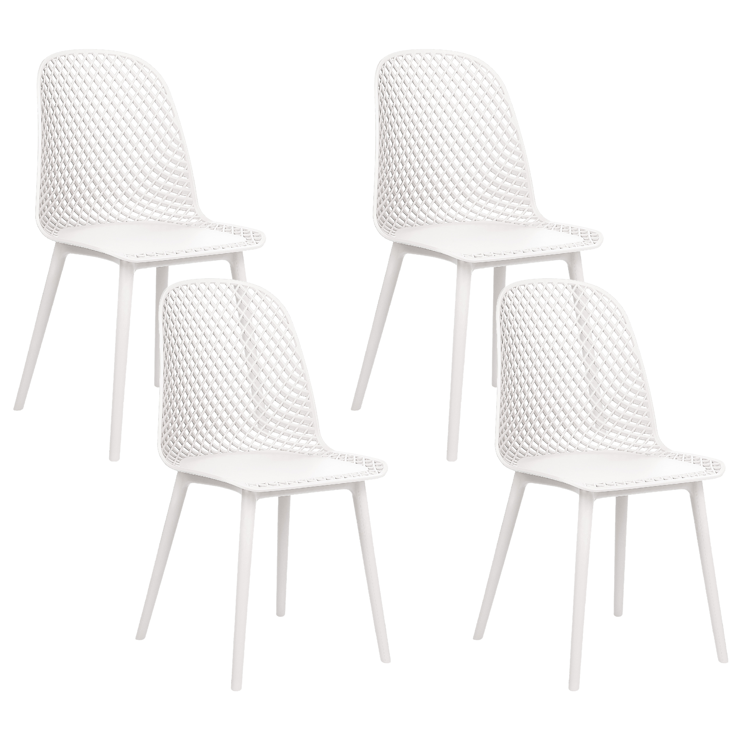 Ruokatuolisetti 4 kpl EMORY Valkoinen