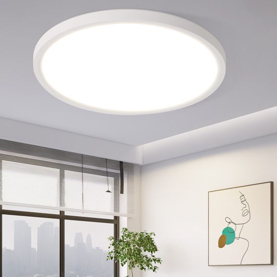 NETTLIFE LED - kattovalaisin kylpyhuoneeseen, litteä, 24 W, pyöreä, valkoinen, keittiön kattovalaisin, ei - himmennettävä