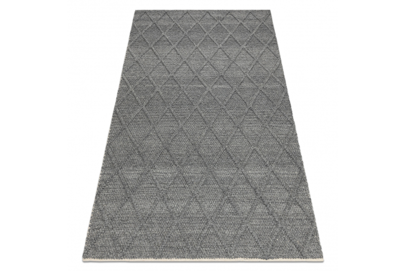 Villamatto TAHAR 99001K antrasiitti - KÄSINKUDOTTU lenkki, rombuksia, boho