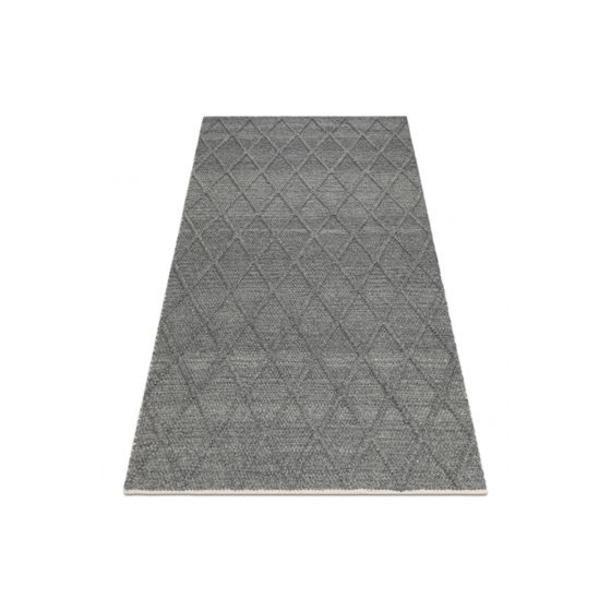 Villamatto TAHAR 99001K antrasiitti - KÄSINKUDOTTU lenkki, rombuksia, boho