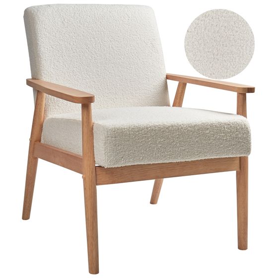 Nojatuoli ESRUM buklee Luonnonvalkoinen