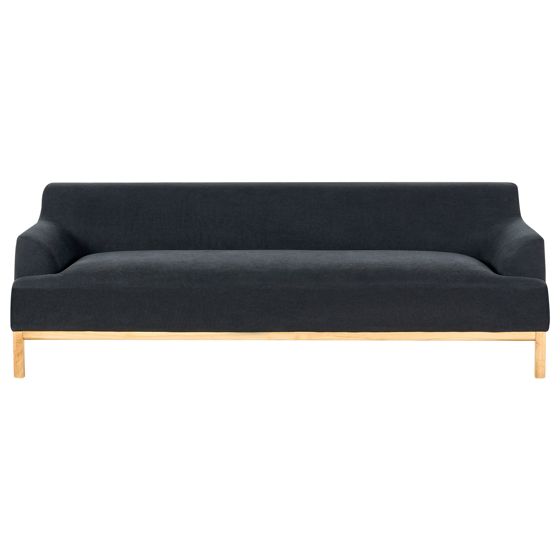 Sohva SOSJO kangas Musta 3-istuttava