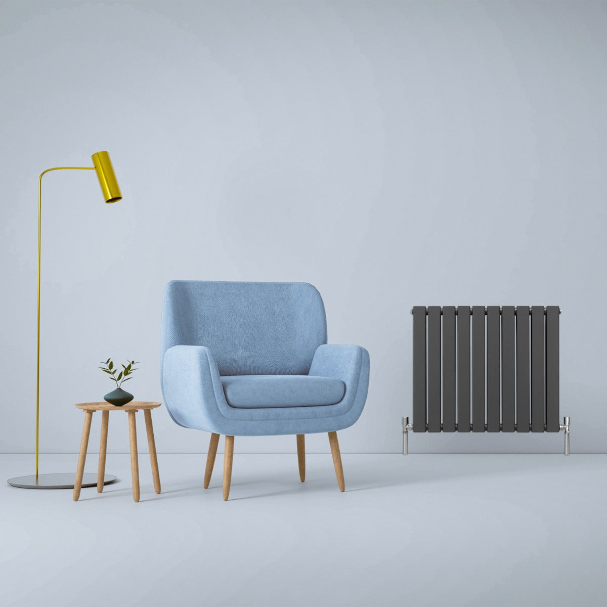 Design-litteät patterit antrasiitinharmaat 600 mm x 700 mm