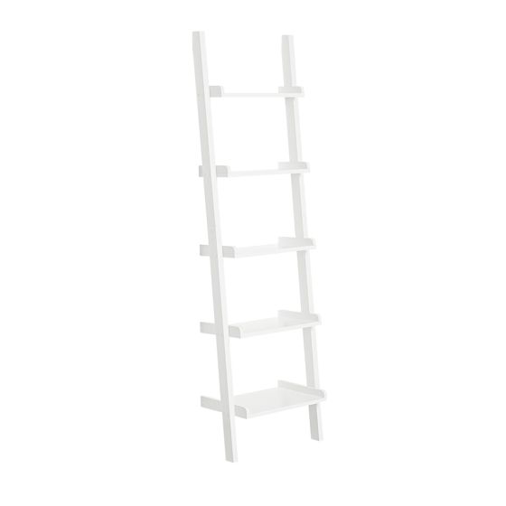 SoBuy kirjahylly FRG17-W 5-hyllyinen ekopuukuitu valkoinen