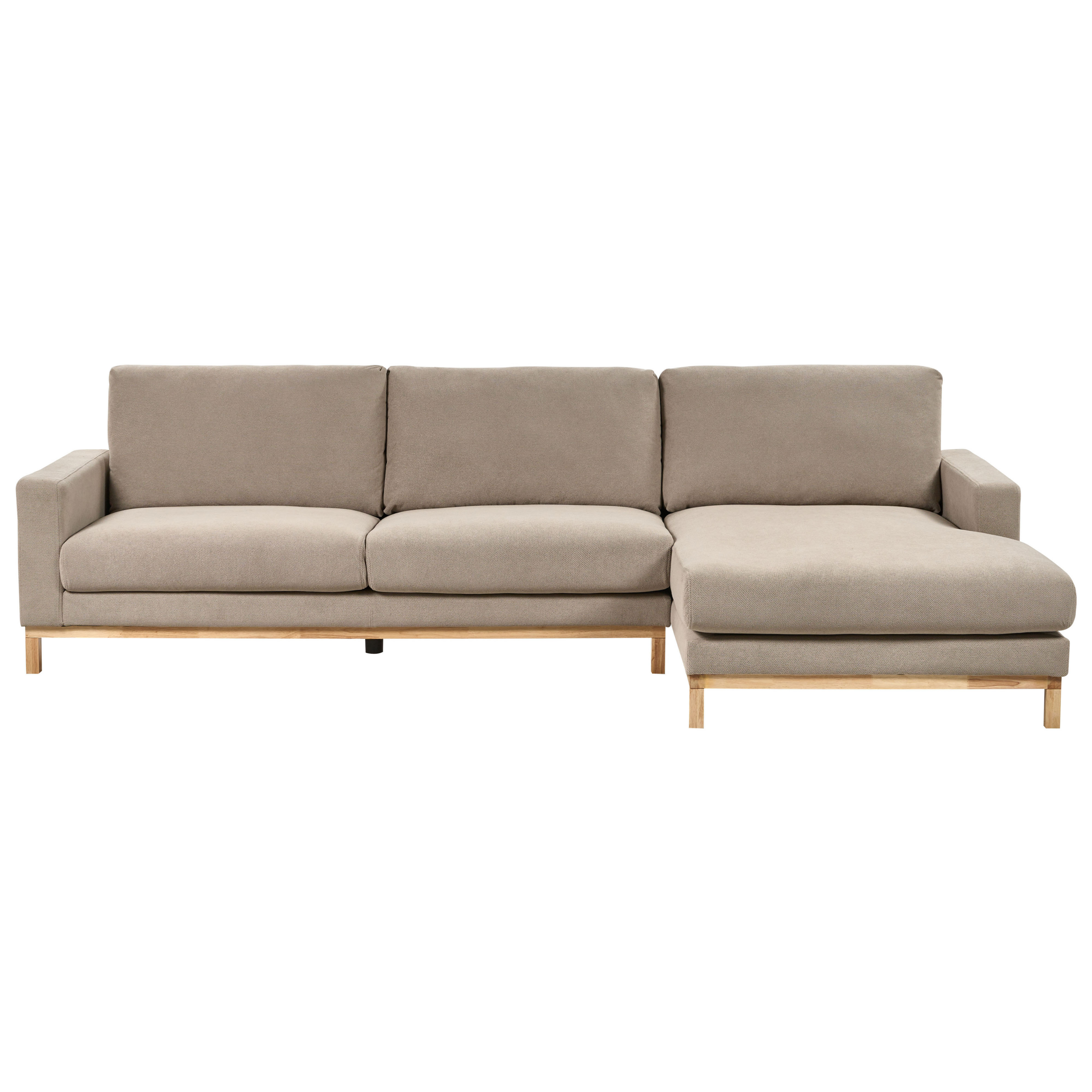 Kulmasohva 4-istuttava SIGGARD kangas Ruskeanharmaa Vasen