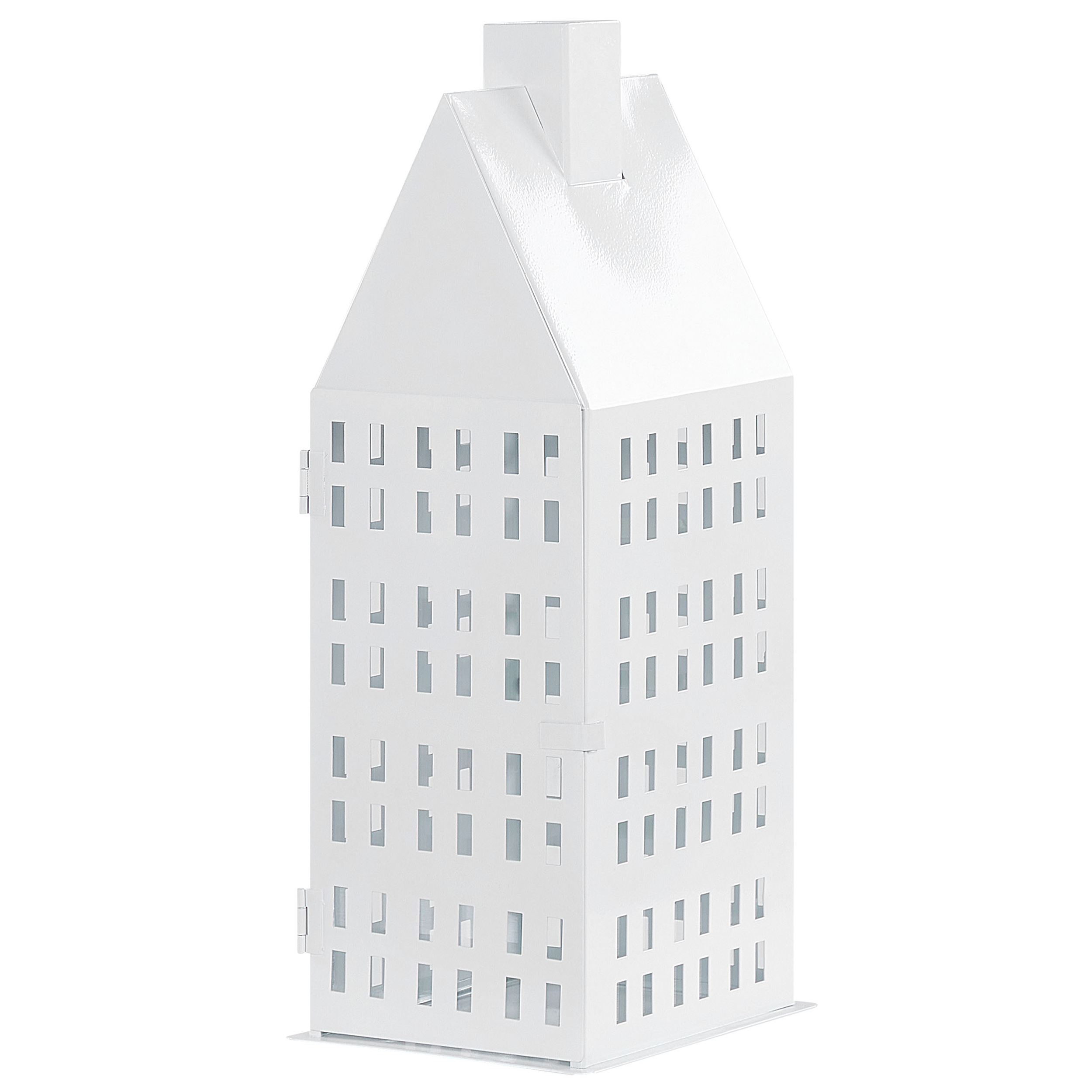 Lyhty DOLOK metalli 40 cm Valkoinen