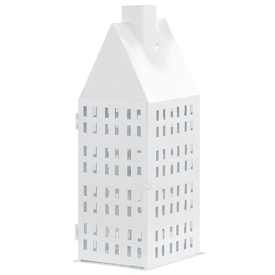 Lyhty DOLOK metalli 40 cm Valkoinen