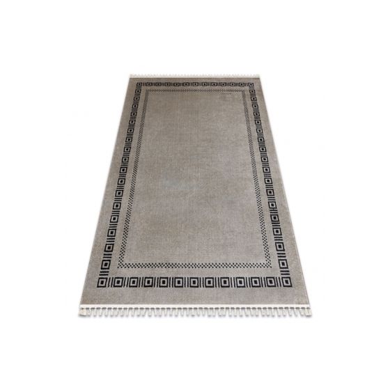 Matto AMOUR 53098A beige / musta - Kreikan moderni, tyylikäs 78x150 cm