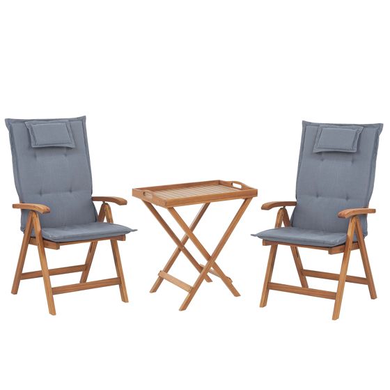 Bistrosetti tyynyillä taitettava JAVA Akaasia Sininen