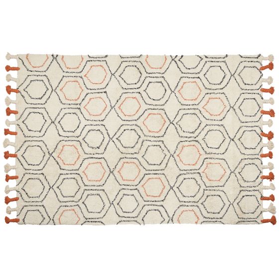 Matto HAJIPUR Beige 160 x 230 cm Puuvilla