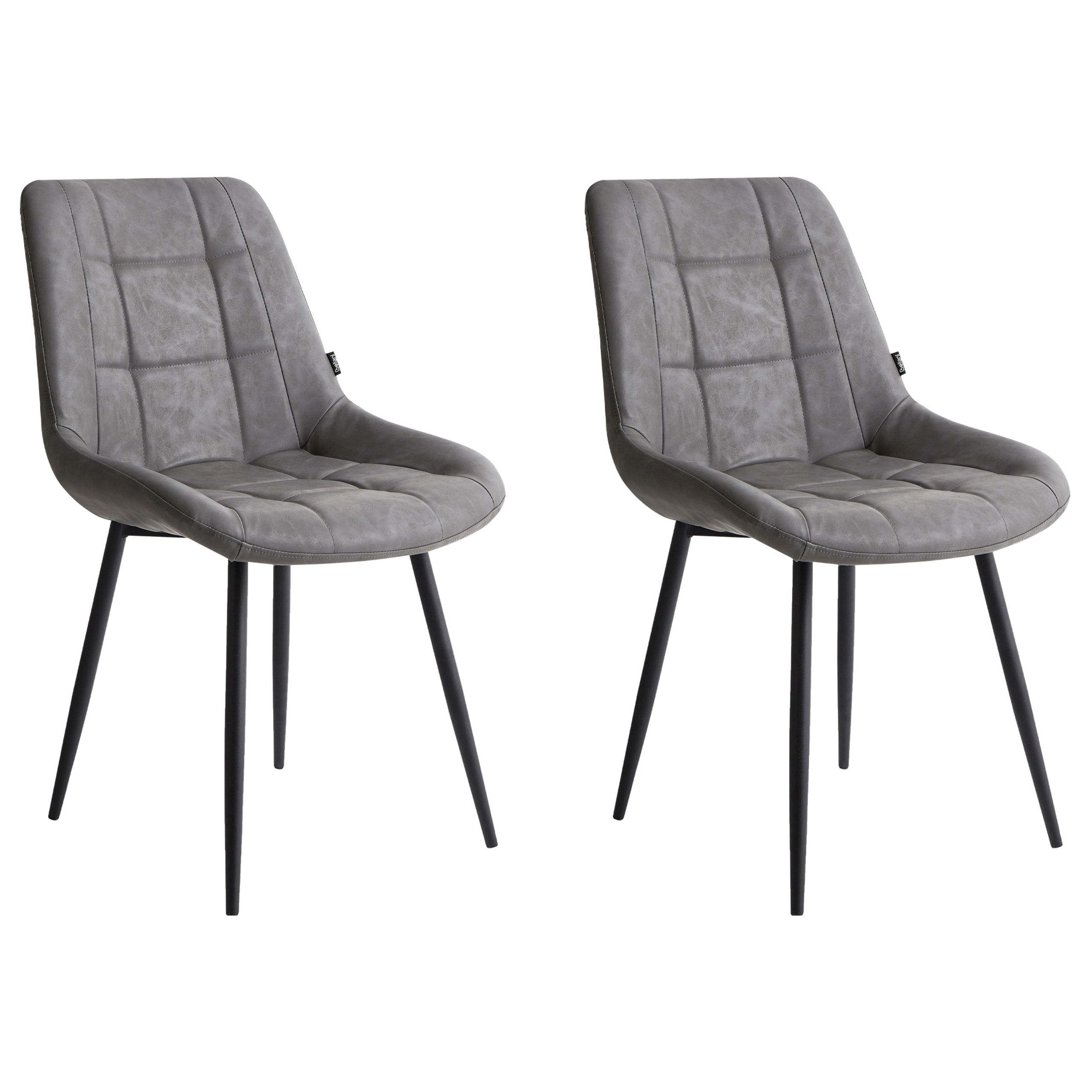 Ruokatuolisetti 2 kpl MELROSE Keinonahka Harmaa