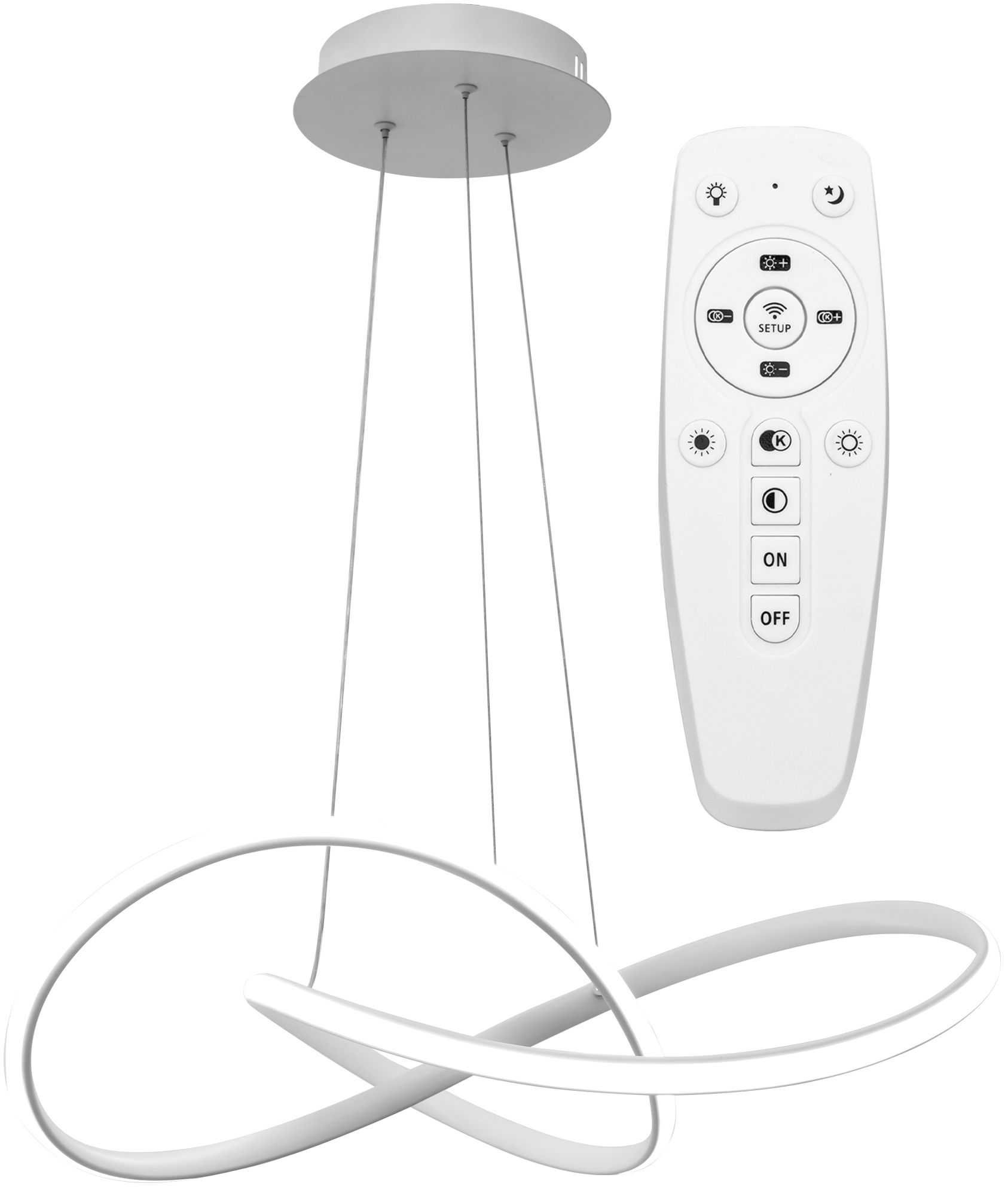 TOOLIGHT riippuva kattovalaisin APP396-CP valkoinen, 14, 5x55x90cm
