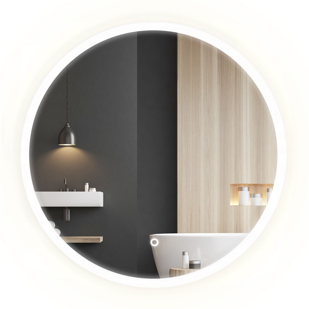 REA LED-seinäpeili FFJ 70 valkoinen, 2x70x70cm